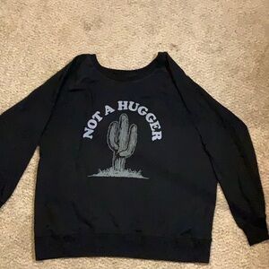 Black 'Not A Hugger' Sweatshirt